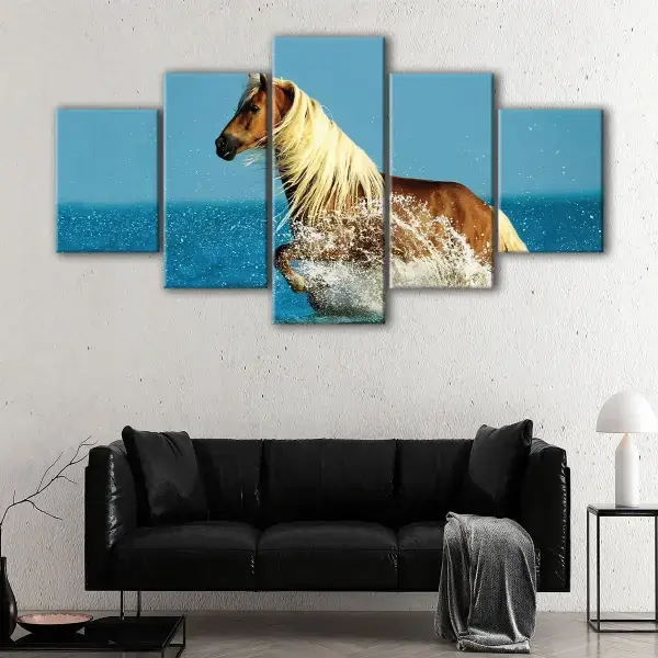 Horse on Beach canvas art
