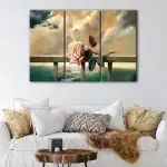 Rose on The Beach canvas art