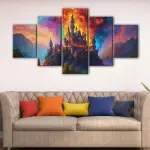 Castle In Fire canvas art