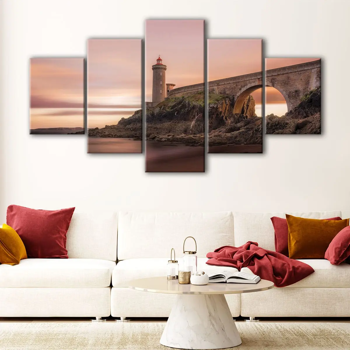 18a70040-5-panels-lighthouse-bridge-canvas-art Lighthouse Bridge canvas art - Image 1