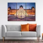 Louvre Pyramid canvas art - Image 3