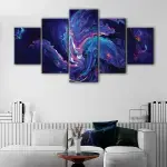 Blue Chaos canvas art