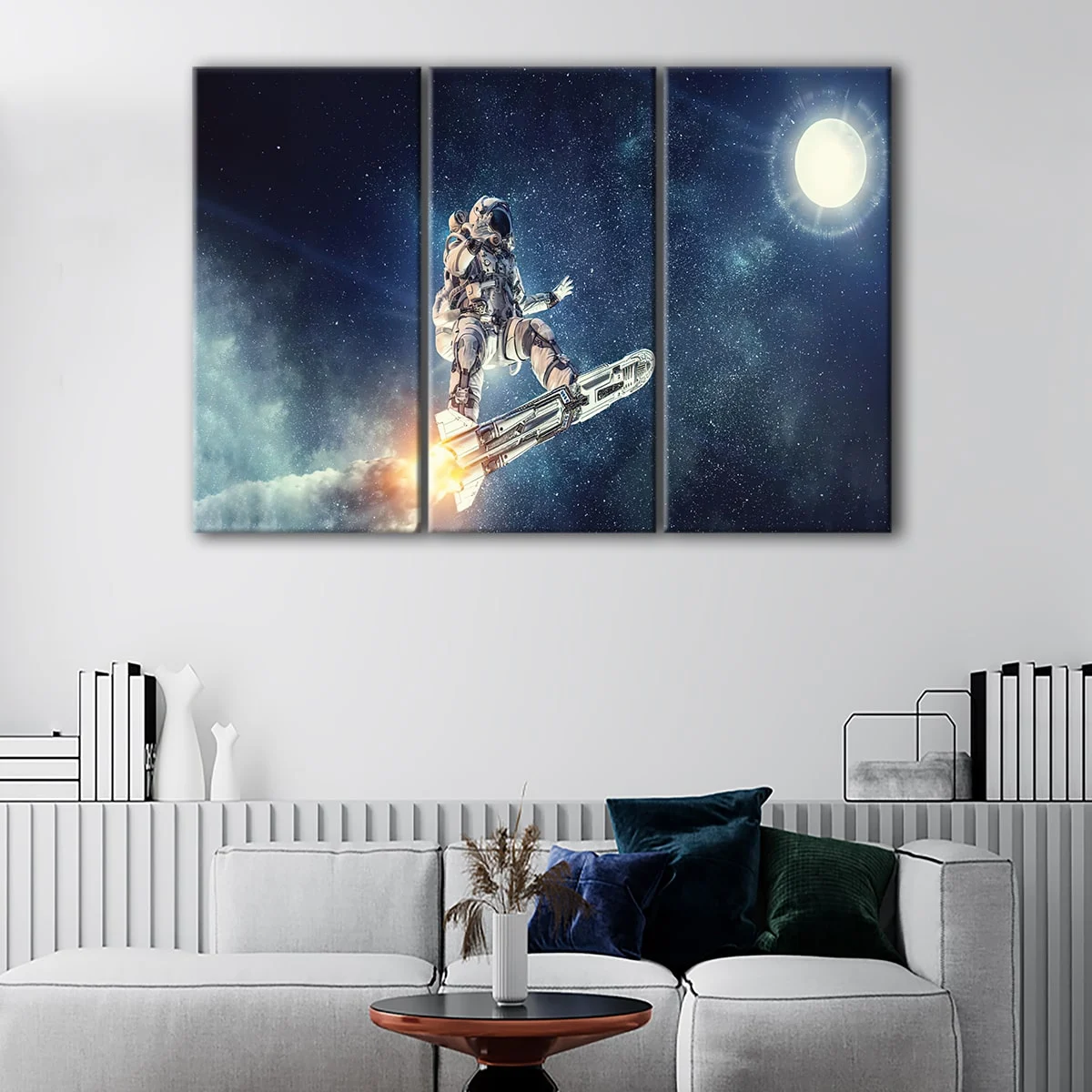 Rocket Skateboard canvas art