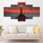 Lighthouse at Night canvas art - Image 4