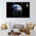 Earth in Dark canvas art - Image 3