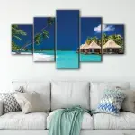 Tropical Island Beach canvas art - Image 4