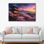 Cherry Blossom Temple canvas art - Image 2