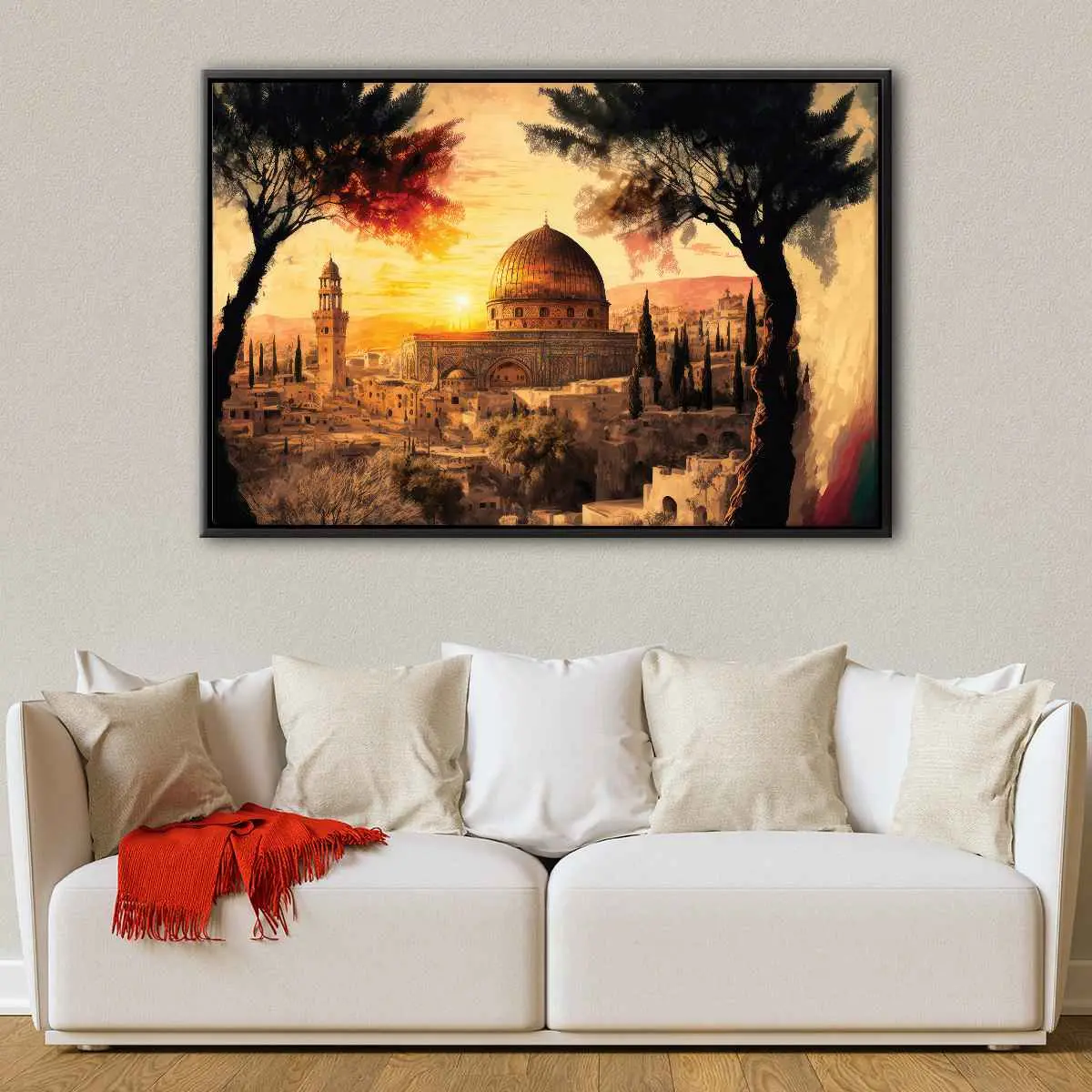 68b2d479-jerusalem-floating-frame-canvas Jerusalem canvas art - Image 1