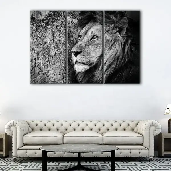 Thinking Lion canvas art