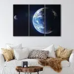 Earth and Moon canvas art - Image 3