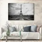 Black & White Eiffel Tower canvas art - Image 2