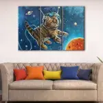 Astronaut Cat canvas art