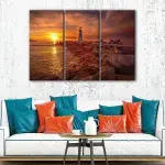 Lighthouse Sunset canvas art - Image 3