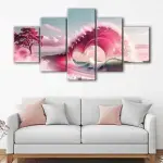 Pink Wave canvas art - Image 4