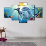 Cartoon Dolphin canvas art