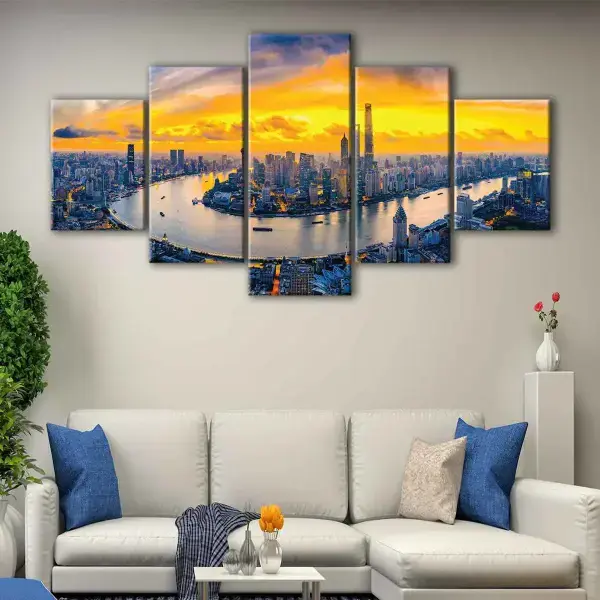 Shanghai Sunset canvas art