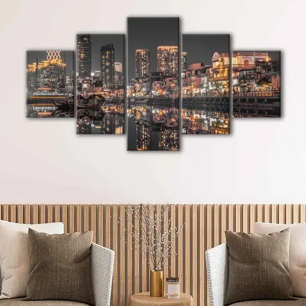 Hong Kong by Night canvas art
