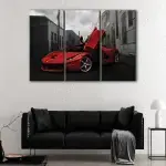 Red Ferrari canvas art - Image 3