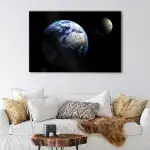 Earth in Dark canvas art - Image 2