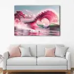 Pink Wave canvas art - Image 2