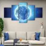 Shiny Blue Moon canvas art