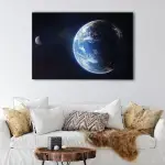 Earth and Moon canvas art - Image 2
