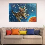 Astronaut Cat canvas art - Image 2