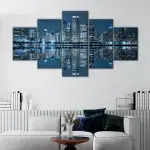 Chicago Skyline At Night canvas art