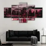Chicago Red Skyline canvas art - Image 4