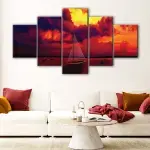 Ocean Sunset canvas art - Image 4