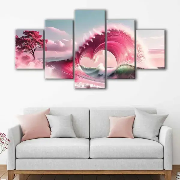 Pink Wave canvas art