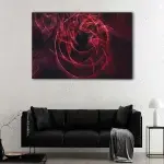 Abstract Red Fractal canvas art - Image 2