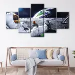 Astronaut Drinking Soda canvas art - Image 4