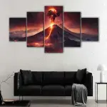 Surreal Volcano canvas art - Image 4