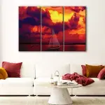 Ocean Sunset canvas art - Image 3