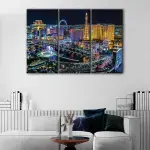 Las Vegas By Night canvas art - Image 3