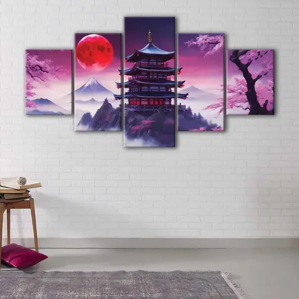 Red Moon Temple canvas art