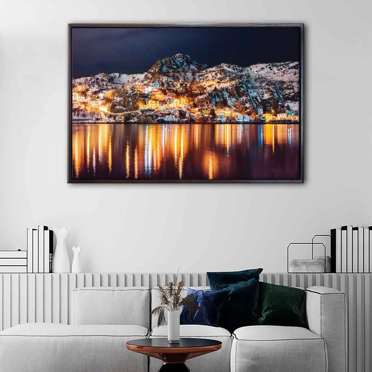 ed6b8456-newfoundland-island-floating-frame-canvas Newfoundland Island canvas art - Image 1