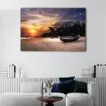 Seychelles Beach Sunset canvas art - Image 2