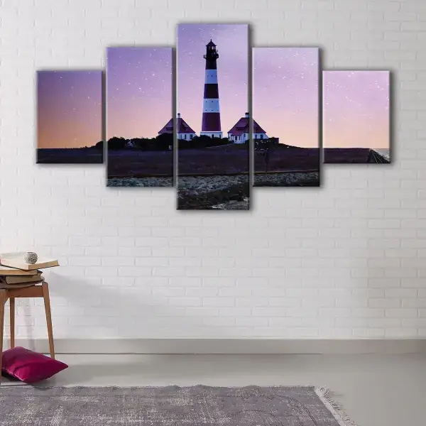 Lighthouse and Stars canvas art