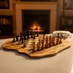 Carved for Great Minds Olive Wood Chess Set - Image 15
