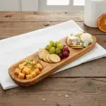 Divided Wooden Serving Dish Olive Wood - Image 6