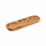 Divided Wooden Serving Dish Olive Wood - Image 5