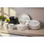 Emraude 21-Piece Ceramic Dinnerware Set - Image 8