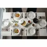 Emraude 21-Piece Ceramic Dinnerware Set - Image 6