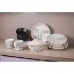 Emraude 21-Piece Ceramic Dinnerware Set