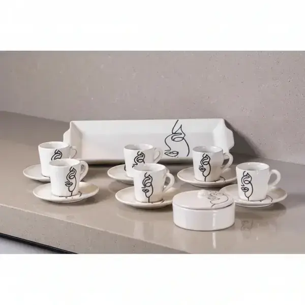 Face art | 15 Pieces,"FACE ART | Coffee service for 6 people