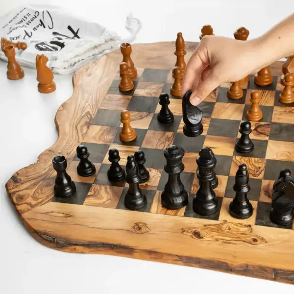 Handmade Olive Wood Chess Board