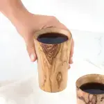 Handmade Olive Wood Cup - Image 5