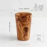 Handmade Olive Wood Cup - Image 2
